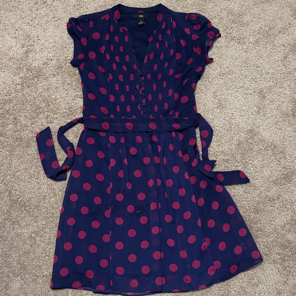 J.B.S. Blue Dress with Pink Accents